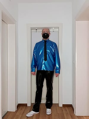 A Very Nice Wearing Comfort With Shirt And Tie And I Like The Combination Of Latex Jeans Latex Shirt Latex Tie And Convers Something Different Than Black Shirts And Cats - Even If I Love Them Very Much'