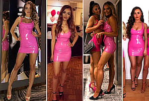 Pink PVC Dresses'