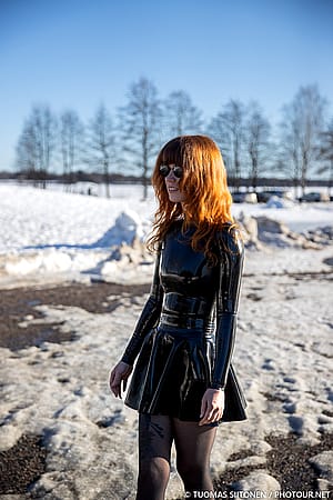 A Latex Dress In Snow'