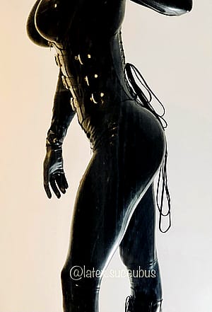 Black Latex Catsuit (self)'