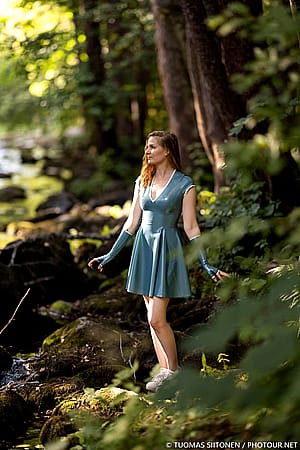 A Tale As Old As Time; Latex Dress In Fairytale Woods'