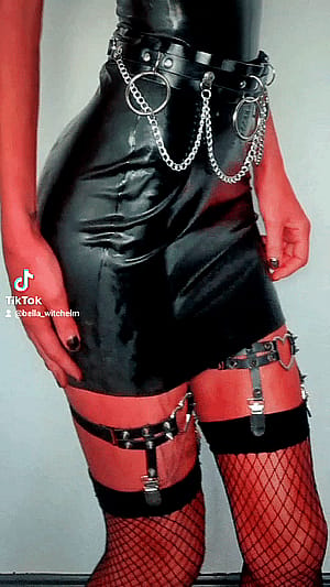 Red Devil In Black Latex'