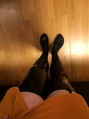 Does Anyone Like My New Latex Stockings?'