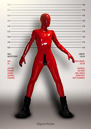 Shiny & Tiny Red Rubber Doll'