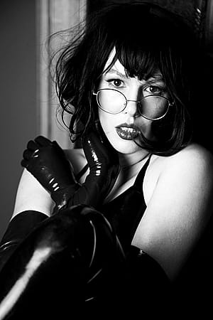 B&w Portrait In Latex [OC]'