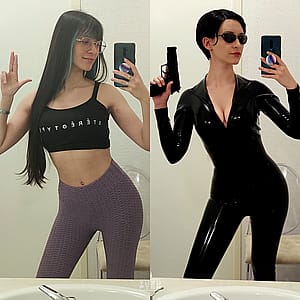 In & Out Of Cosplay By YuzuPyon [self] - No Make Up Vs In My Trinity Cosplay !'