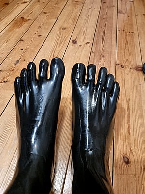 My First Pair Of Rubber - Toesocks 🖤'